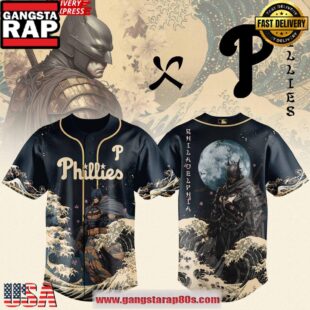 Batman x Philadelphia Phillies Limited Edition Baseball Jersey Shirt