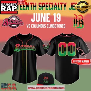 Birmingham Barons x 2025 Juneteenth Day Custom Number Baseball Jersey Shirt