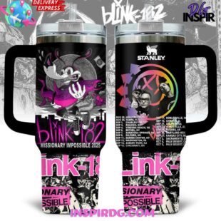 Blink-182 Missionary Impossible 2025 Stanley Tumbler Cup 40oz