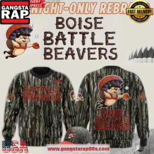 Boise Battle Beavers One-Night-Only Camo Crewneck Sweatshirt