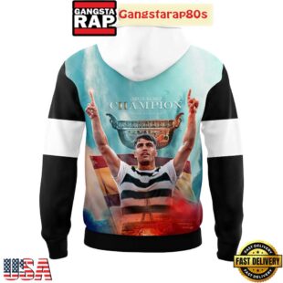 Carlos Alcaraz 2025 Roland Garros Champions All Over Print T-Shirt Hoodie