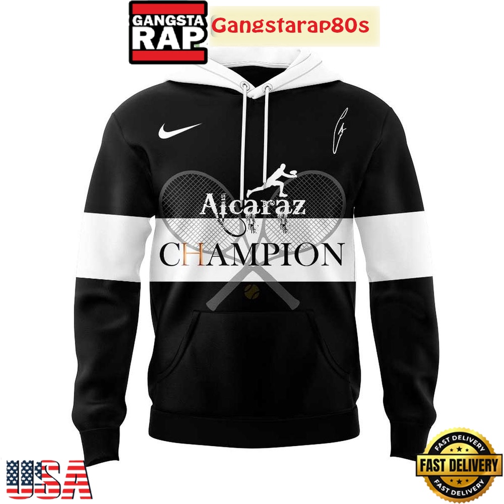 Carlos Alcaraz 2025 Roland Garros Champions All Over Print T-Shirt Hoodie Carlos Alcaraz 2025 Roland Garros Champions All Over Print T-Shirt Hoodie