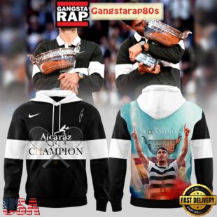 Carlos Alcaraz 2025 Roland Garros Champions All Over Print T-Shirt Hoodie