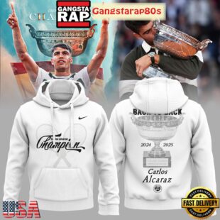 Carlos Alcaraz Roland Garros 2025 Champions Back To Back All Over Print T-Shirt Hoodie