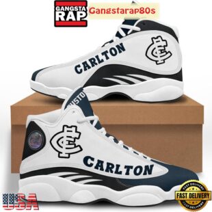 Carlton Blues Football Club AFL Custom Name 2024 Air Jordan 13 Shoes Running Sneakers