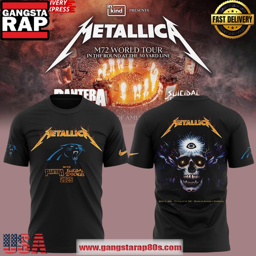 Carolina Panthers Metallica M72 World Tour Special Unisex T-Shirt Carolina Panthers Metallica M72 World Tour Special Unisex T-Shirt