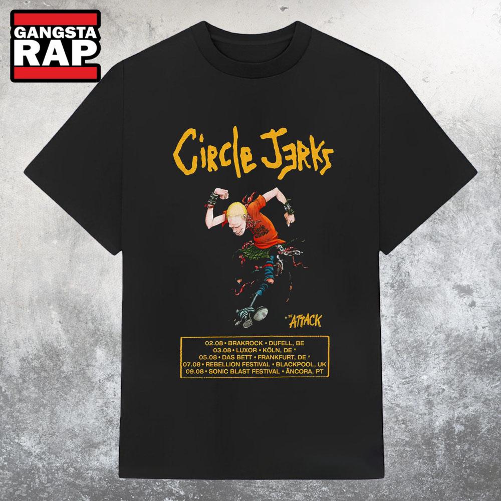 Circle Jerks August 2025 Shows T Shirt Circle Jerks August 2025 Shows T Shirt