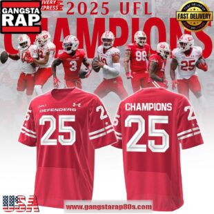 DC Defenders 2025 United Football League Champions Edition Red Jersey