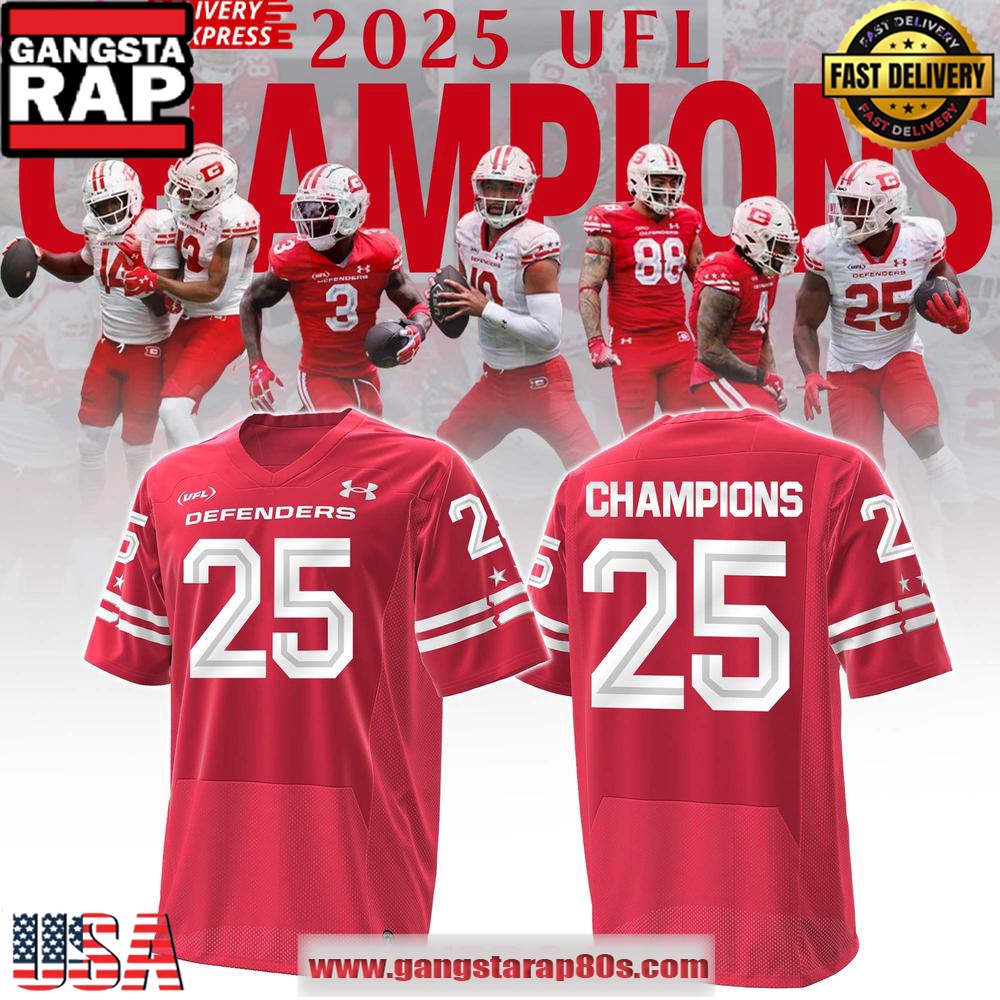 DC Defenders 2025 United Football League Champions Edition Red Jersey DC Defenders 2025 United Football League Champions Edition Red Jersey