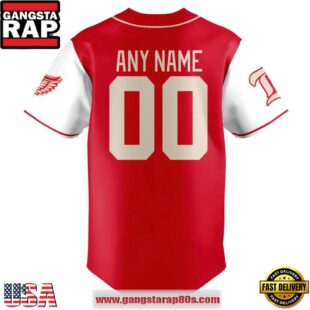 Detroit Red Wings 100 Years Of Hockeytown Special Edition Custom Baseball Jersey Shirt