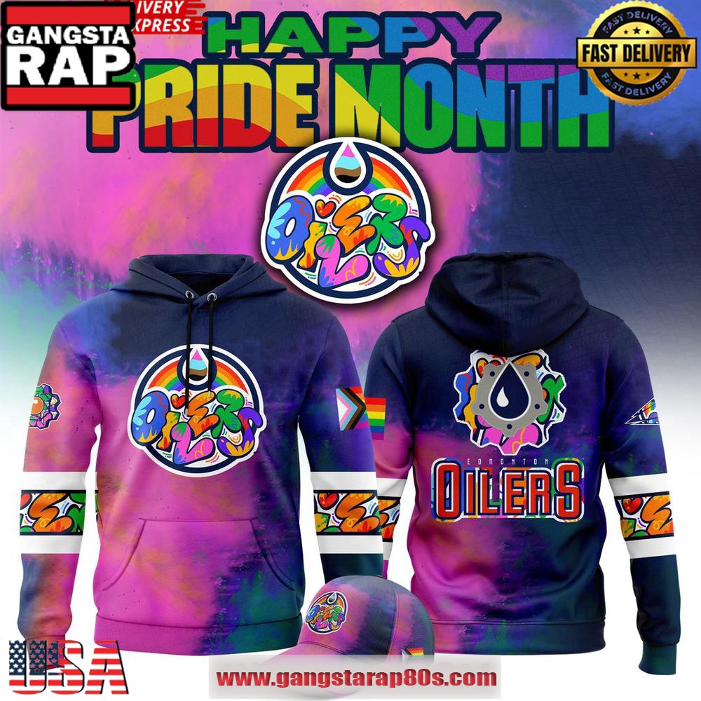 Edmonton Oilers 2025 Pride Month NFL All Over Print Hoodie Edmonton Oilers 2025 Pride Month NFL All Over Print Hoodie