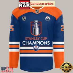 Edmonton Oilers Champion NHL Stanley Cup 2025 Hockey Jersey