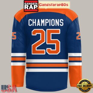 Edmonton Oilers Champion NHL Stanley Cup 2025 Hockey Jersey