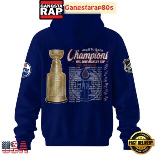 Edmonton Oilers Stanley Cup 2025 Champions Blue All Over Print T-Shirt Hoodie