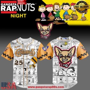 El Paso Chihuahuas 75th Anniversary of Peanuts Special Baseball Jersey Shirt
