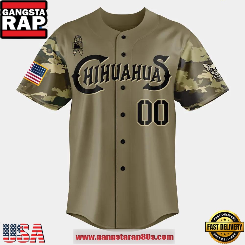 El Paso Chihuahuas Military Appreciation Night Limited Edition Custom Baseball Jersey Shirt El Paso Chihuahuas Military Appreciation Night Limited Edition Custom Baseball Jersey Shirt