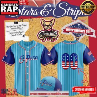 El Paso Chihuahuas Stars & Stripes Special Custom Baseball Jersey Shirt