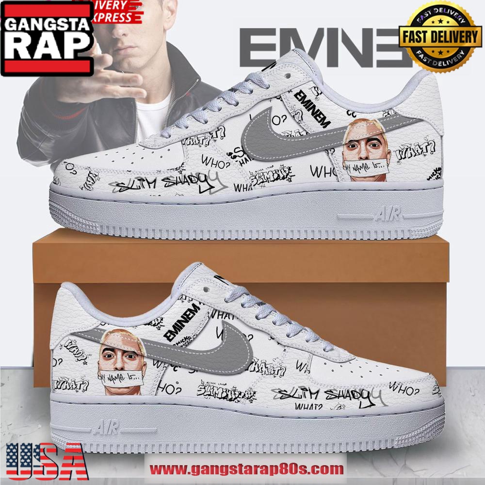 Eminem Slim Shady 2025 Limited Edition Air Force 1 Running Sneakers Shoes Eminem Slim Shady 2025 Limited Edition Air Force 1 Running Sneakers Shoes