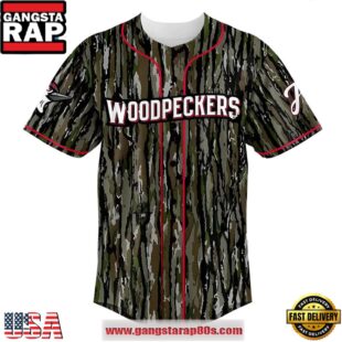 Fayetteville Woodpeckers Memorial Day Limited Edition Camo Custom Baseball Jersey Shirt