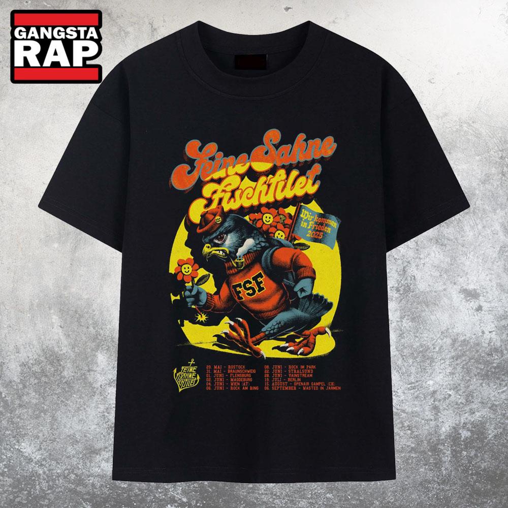 Feine Sahne Fischfilet Wir Kommen in Frieden Tour 2025 T Shirt Feine Sahne Fischfilet Wir Kommen in Frieden Tour 2025 T Shirt