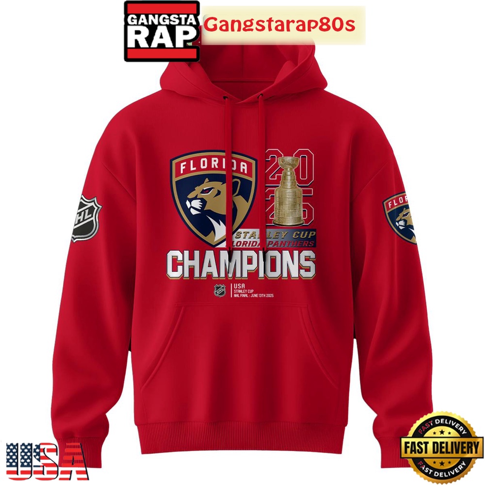 Florida Panthers Stanley Cup 2025 Champions All Over Print T-Shirt Hoodie Florida Panthers Stanley Cup 2025 Champions All Over Print T-Shirt Hoodie