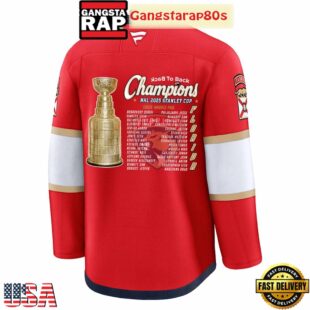 Florida Panthers Stanley Cup Champions 2025 Back To Back Hockey Jersey