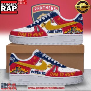 Florida Panthers Time To Hunt Special Edition Air Force 1 Running Sneakers Shoes