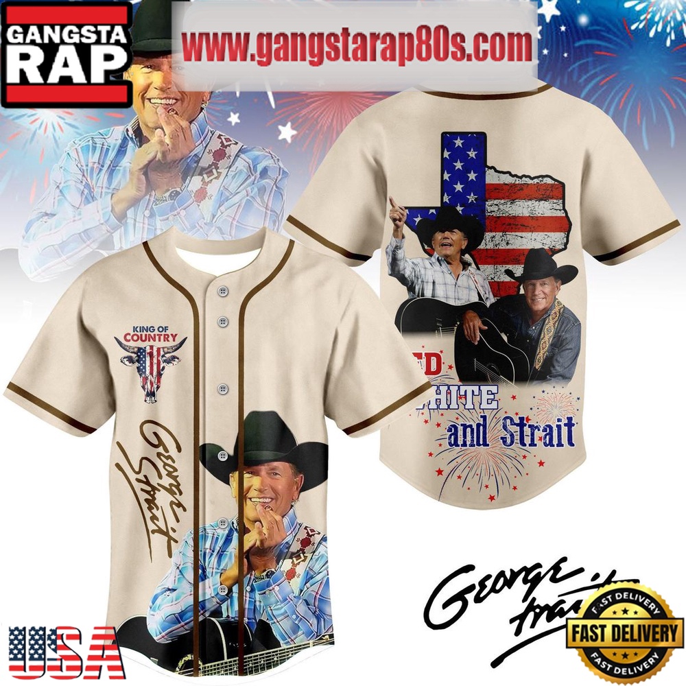 George Strait King Of Country Music Limited Edition Baseball Jersey Shirt George Strait King Of Country Music Limited Edition Baseball Jersey Shirt