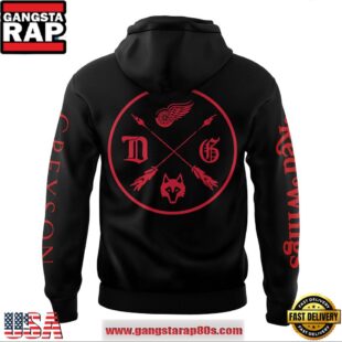 Greyson x Detroit Red Wings Special Edition Black All Over Print Hoodie