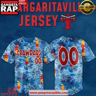 Hickory Crawdads Margaritaville Night 2025 Custom Baseball Jersey Shirt