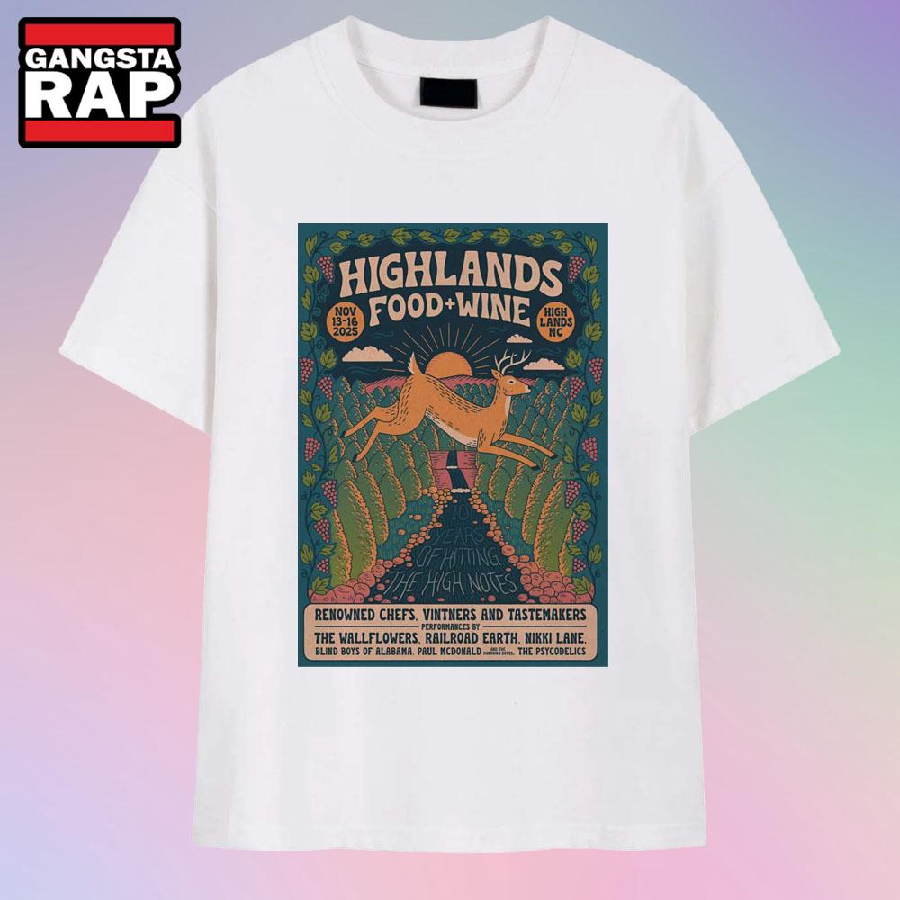 Highlands Food And Wine November 13-16 2025 10th Annual Festival in Highlands NC Shirt Highlands Food And Wine November 13-16 2025 10th Annual Festival in Highlands NC Shirt