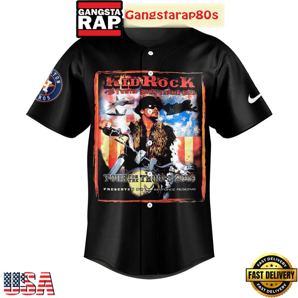 Houston Astros x Bryan I'm The Problem Tour Kid Rock Black Baseball Jersey Shirt Houston Astros x Bryan I'm The Problem Tour Kid Rock Black Baseball Jersey Shirt