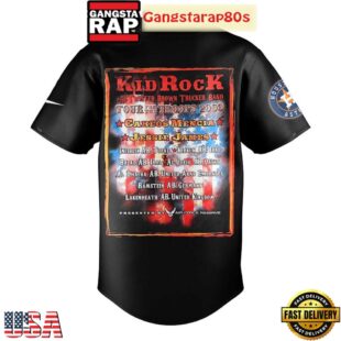 Houston Astros x Bryan I'm The Problem Tour Kid Rock Black Baseball Jersey Shirt
