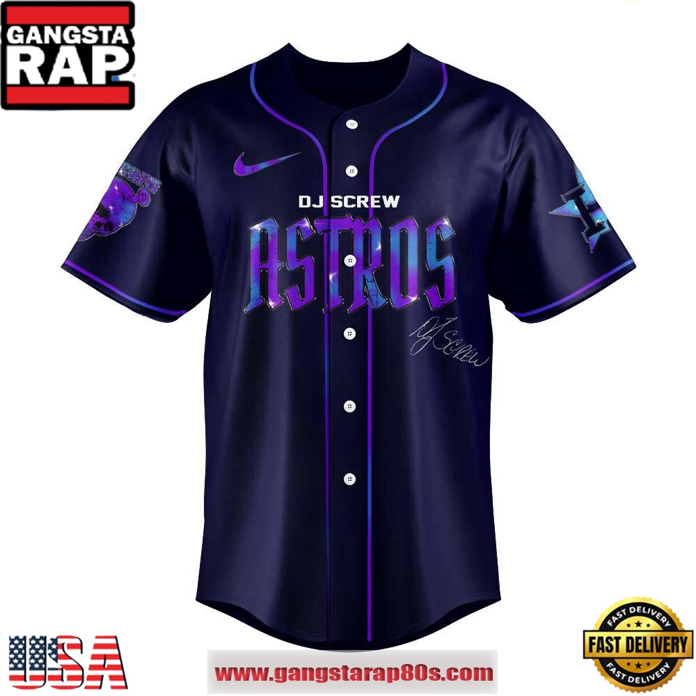 Houston Astros x DJ Screw Honor All-Time Limited Edition Baseball Jersey Shirt Houston Astros x DJ Screw Honor All-Time Limited Edition Baseball Jersey Shirt