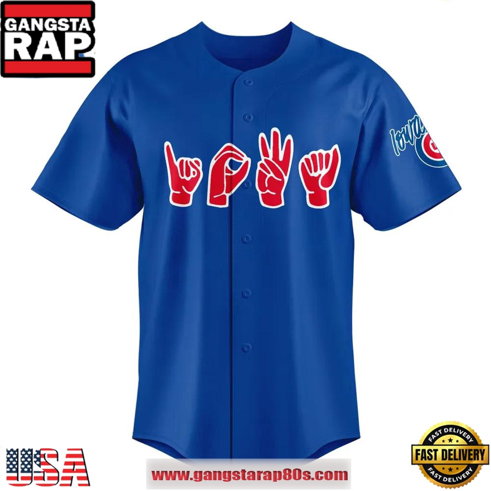 Iowa Cubs American Sign Language Night Limited Edition Baseball Jersey Shirt Iowa Cubs American Sign Language Night Limited Edition Baseball Jersey Shirt