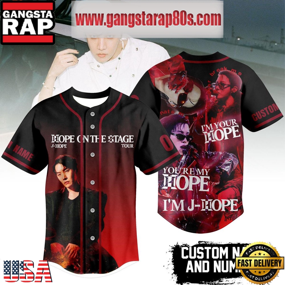 J Hope On The Stage Tour 2025 Custom Baseball Jersey Shirt J Hope On The Stage Tour 2025 Custom Baseball Jersey Shirt
