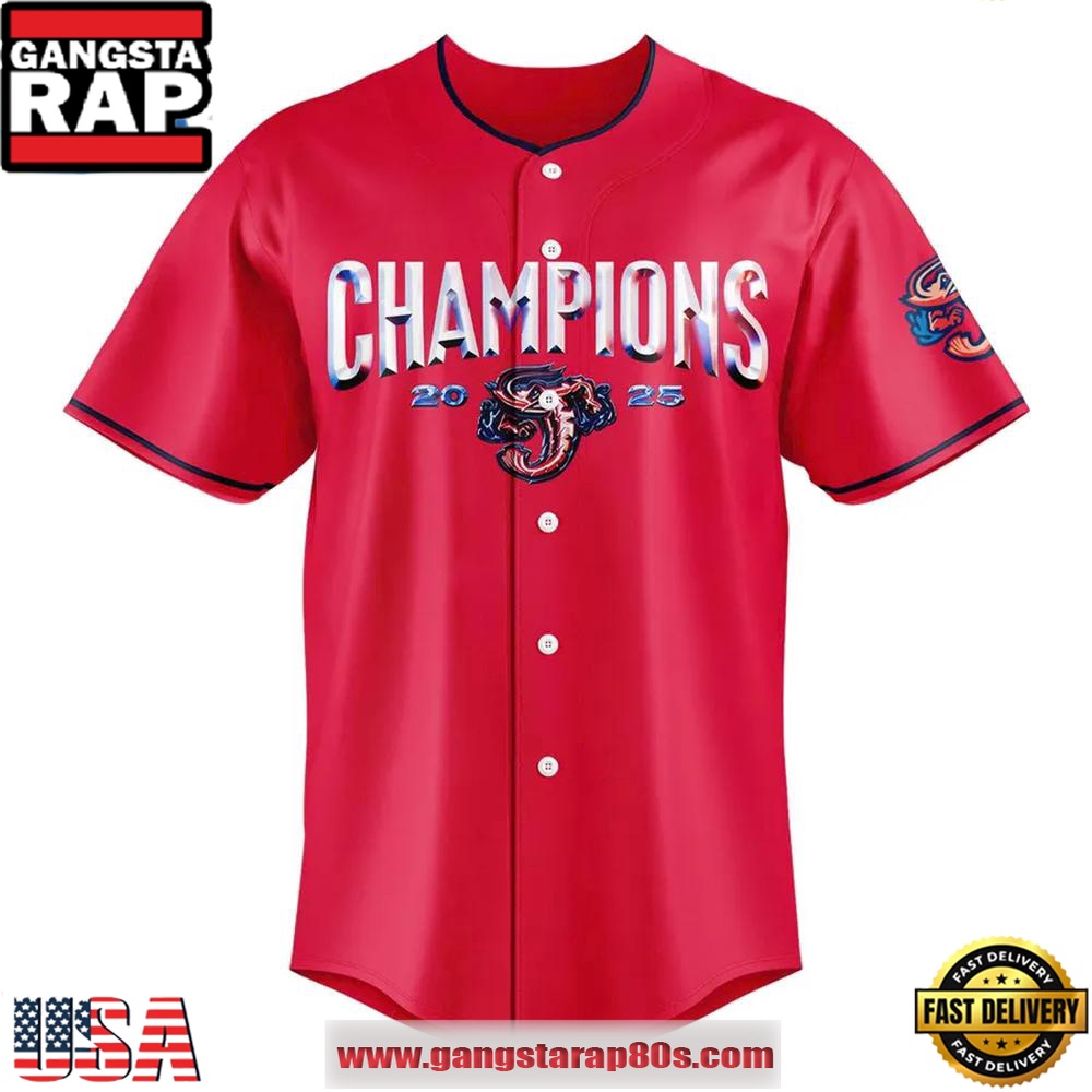 Jacksonville Jumbo Shrimp 2025 International League First Half Champions Baseball Jersey Shirt Jacksonville Jumbo Shrimp 2025 International League First Half Champions Baseball Jersey Shirt