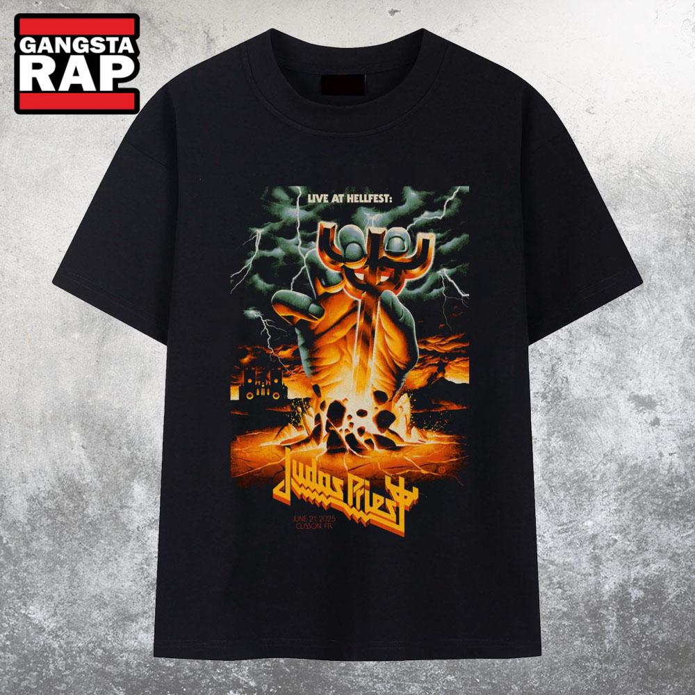 Judas Priest Hellfest 2025 Jun 21 Clisson FR T Shirt Judas Priest Hellfest 2025 Jun 21 Clisson FR T Shirt