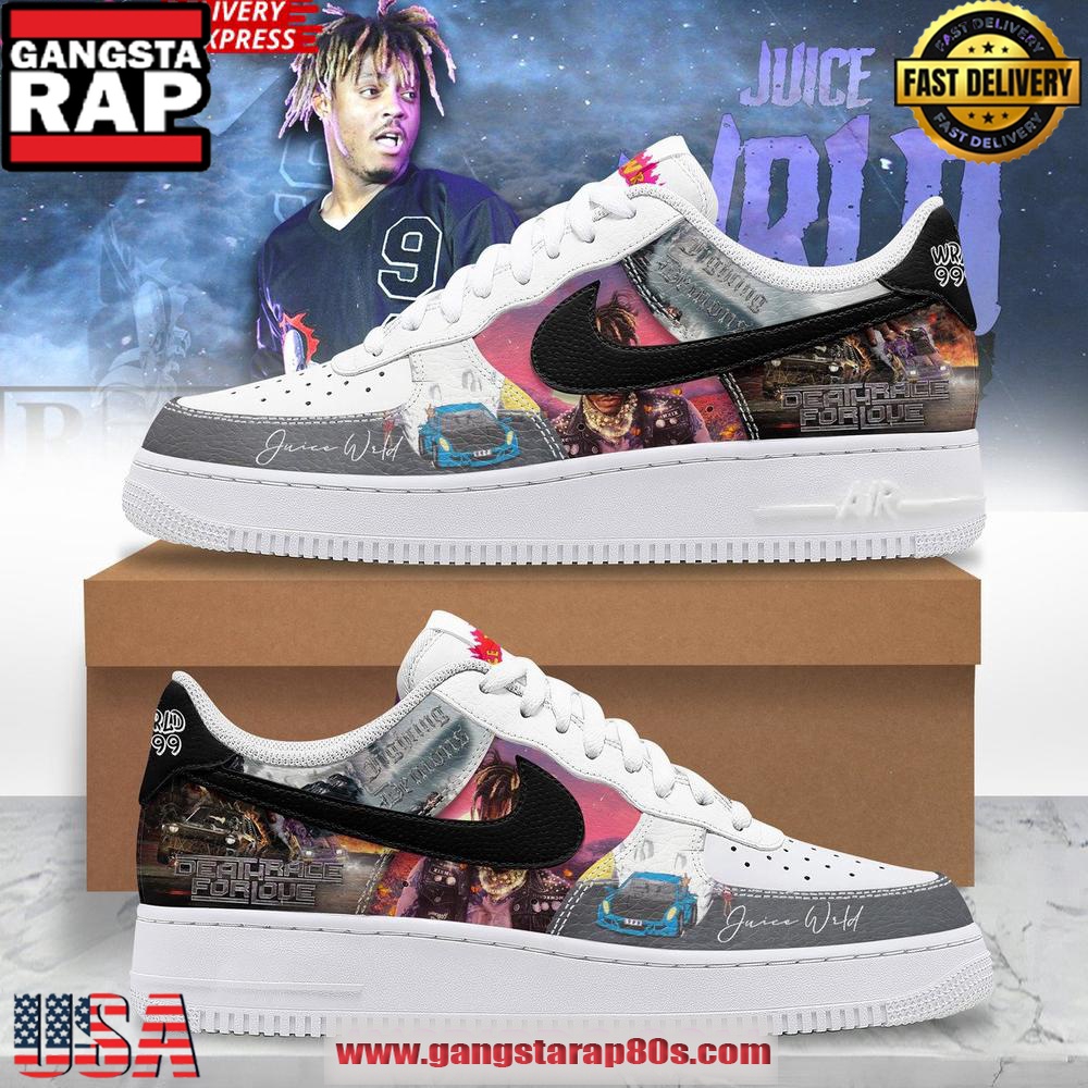 Juice WRLD Death Race For Love Edition Air Force 1 Sneakers Shoes Juice WRLD Death Race For Love Edition Air Force 1 Sneakers Shoes