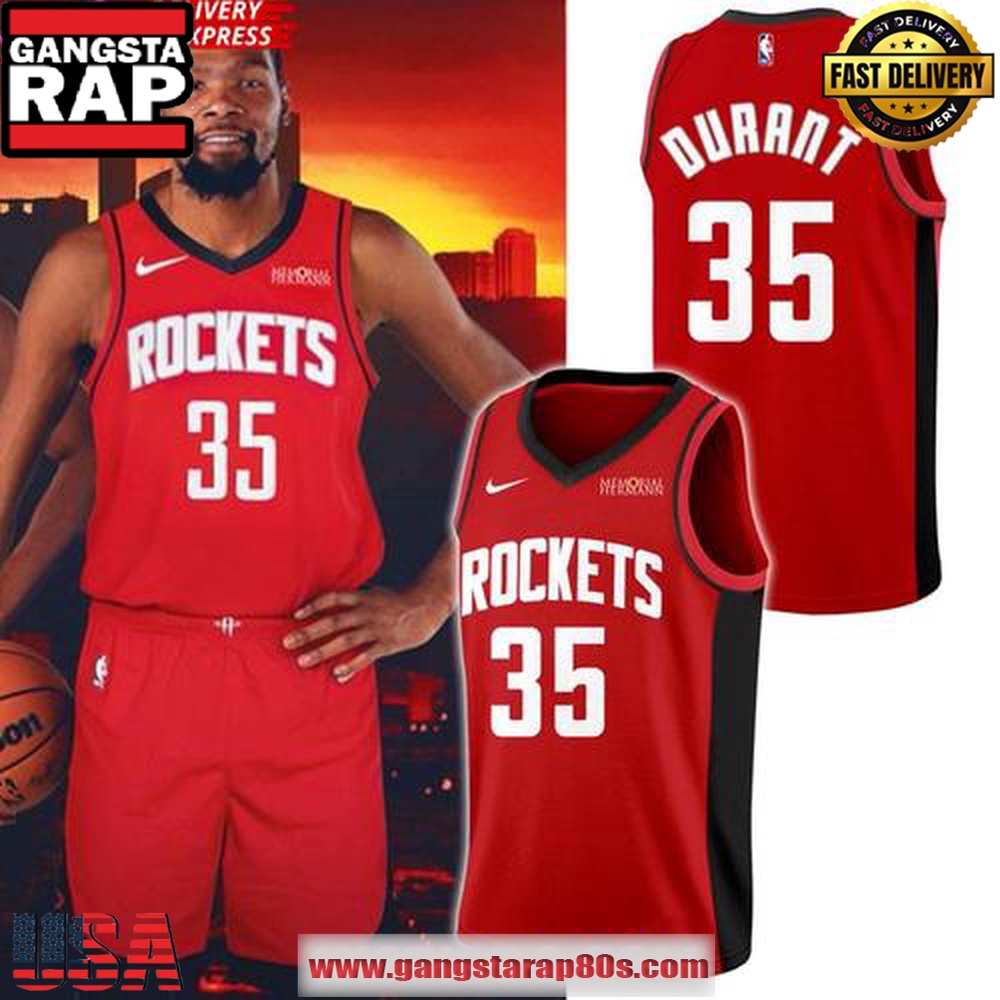 Kevin Durant Houston Rockets #35 Red Version Limited Basketball Jersey Kevin Durant Houston Rockets #35 Red Version Limited Basketball Jersey
