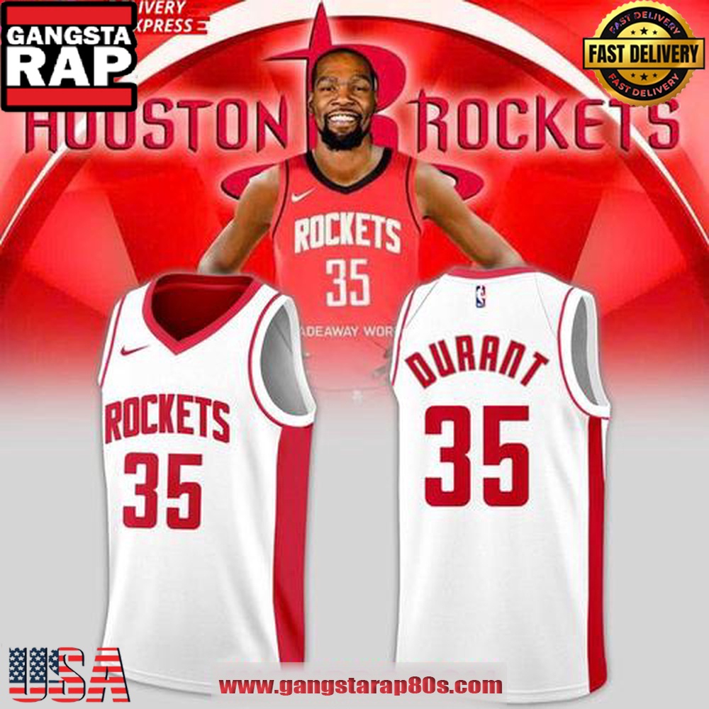 Kevin Durant Houston Rockets #35 White Version Special Basketball Jersey Kevin Durant Houston Rockets #35 White Version Special Basketball Jersey