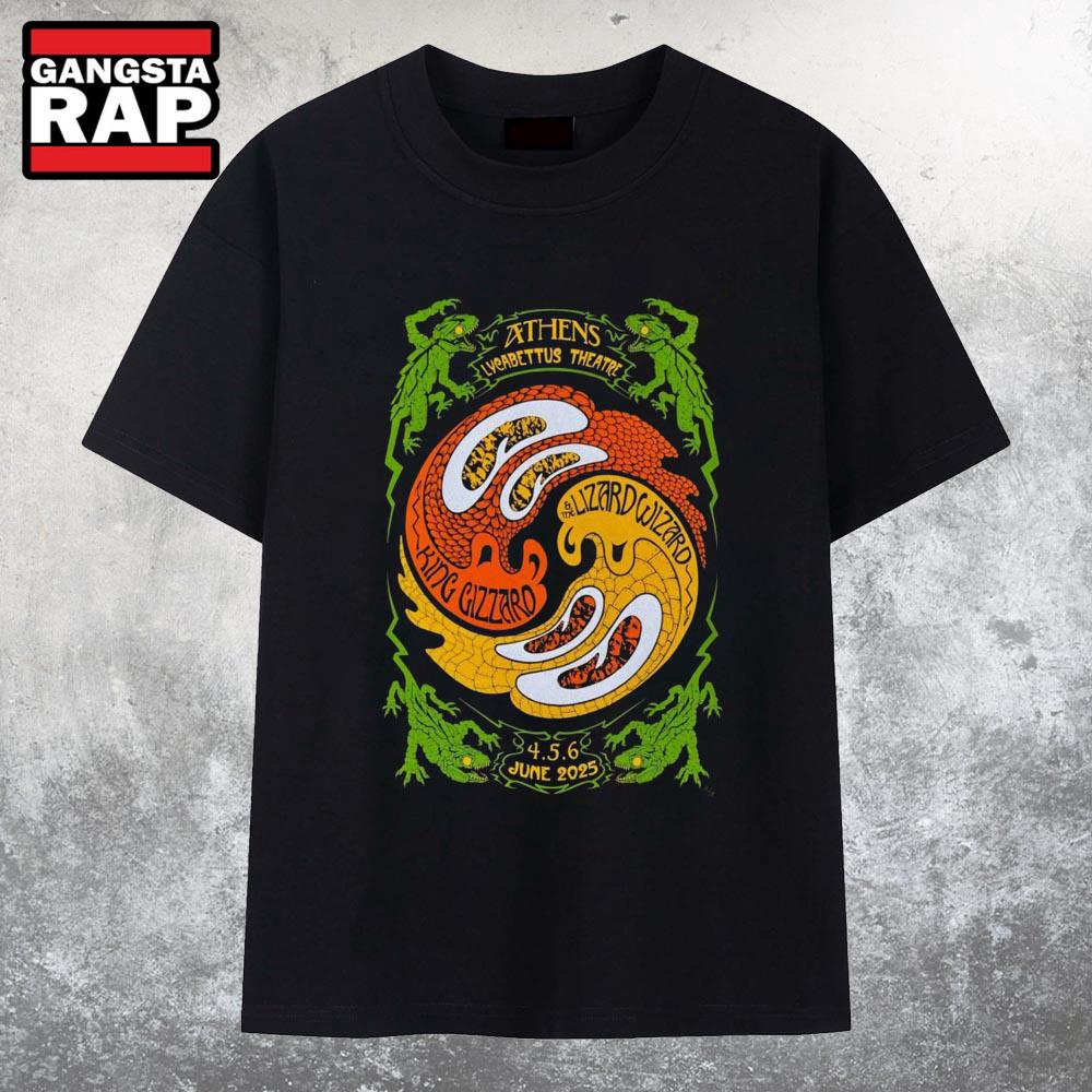 King Gizzard Lizard Wizard June 4 2025 Lycabettus Theatre Athens Greece T Shirt King Gizzard Lizard Wizard June 4 2025 Lycabettus Theatre Athens Greece T Shirt
