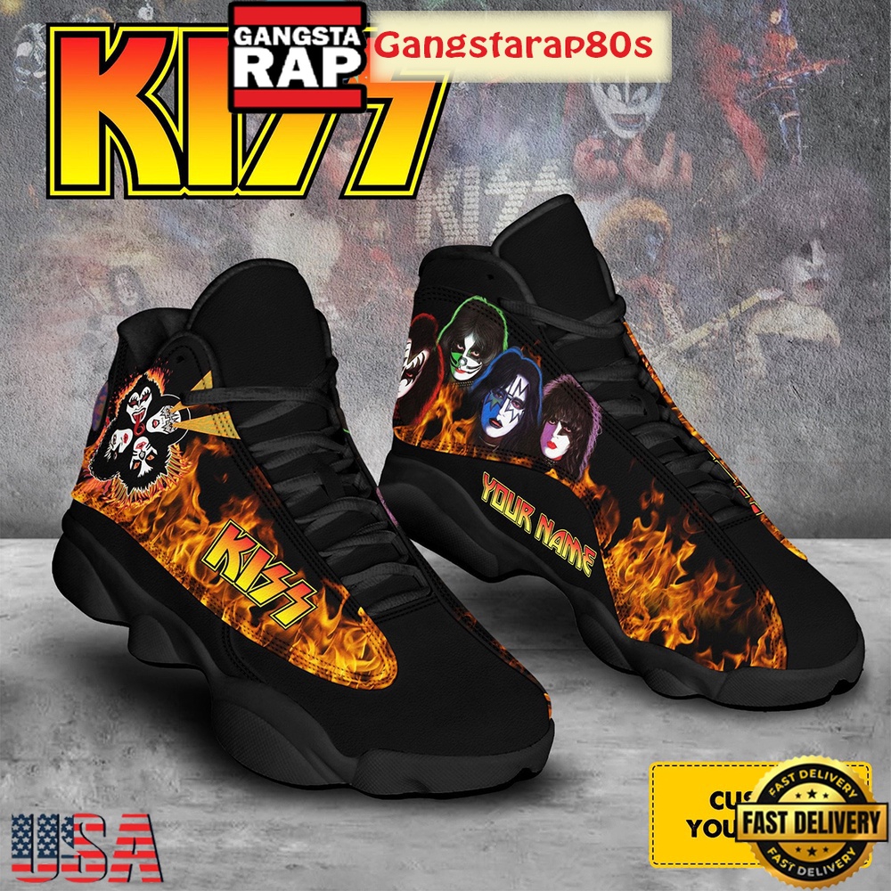 Kiss I Was Made For Lovin' You Fan Custom Name Air Jordan 13 Shoes Running Sneakers Kiss I Was Made For Lovin' You Fan Custom Name Air Jordan 13 Shoes Running Sneakers