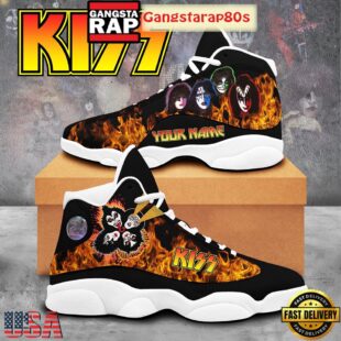 Kiss I Was Made For Lovin' You Fan Custom Name Air Jordan 13 Shoes Running Sneakers