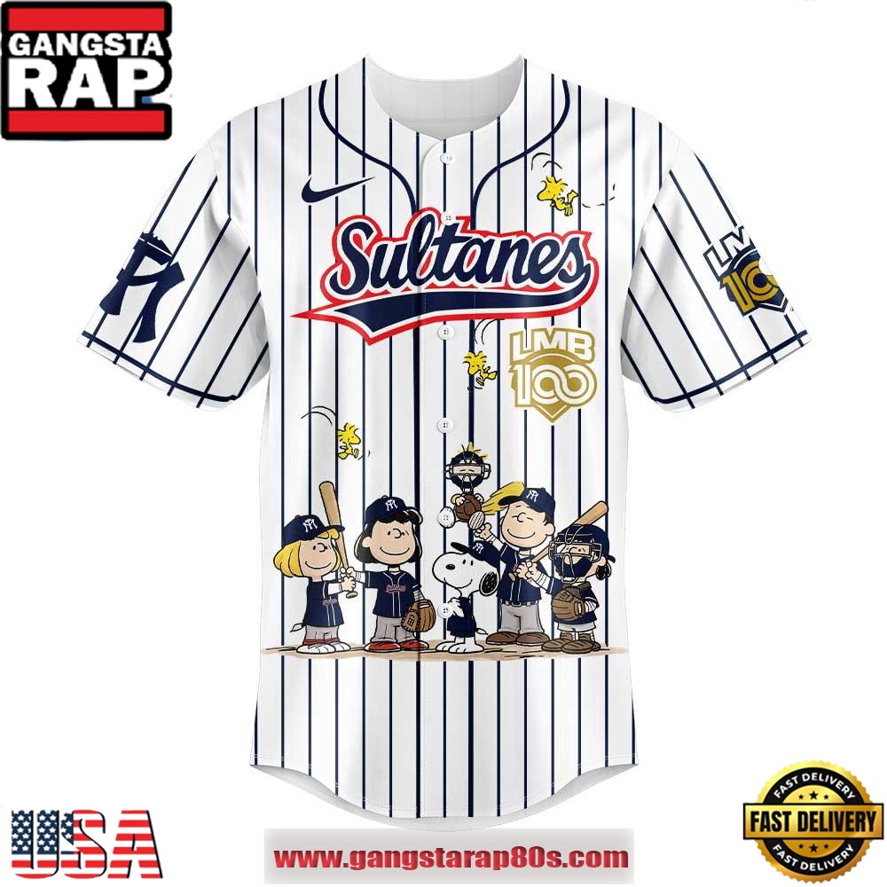 Leones de Yucat?n x Peanuts LMB 100th Anniversary Limited Edition Baseball Jersey Shirt Leones de Yucat?n x Peanuts LMB 100th Anniversary Limited Edition Baseball Jersey Shirt