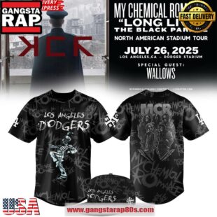 Los Angeles Dodgers x 2025 My Chemical Romance Concert Baseball Jersey Shirt