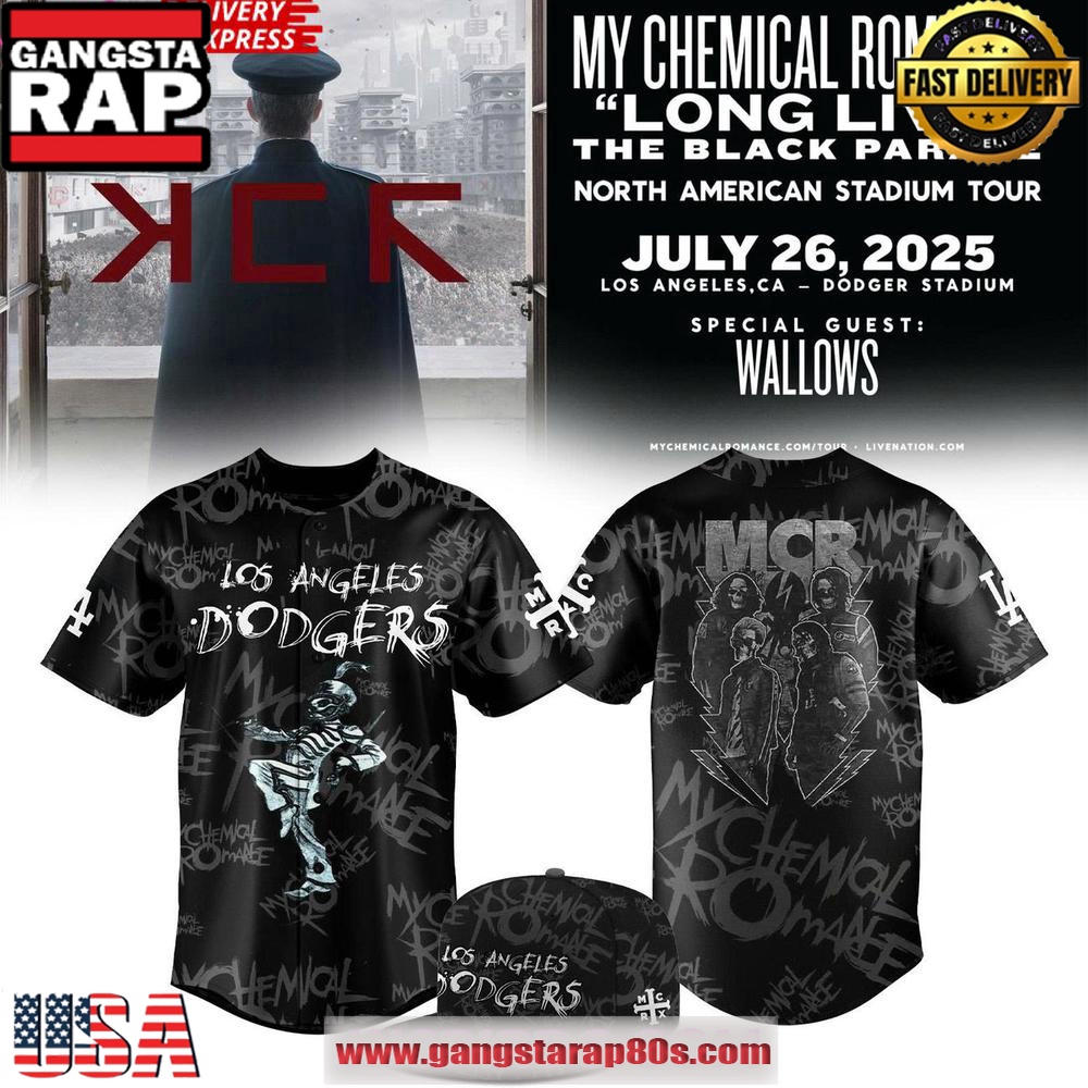 Los Angeles Dodgers x 2025 My Chemical Romance Concert Baseball Jersey Shirt Los Angeles Dodgers x 2025 My Chemical Romance Concert Baseball Jersey Shirt