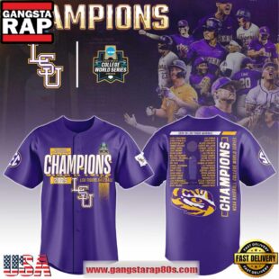 LSU Baseball 2025 College World Series Champions Limited Edition Baseball Jersey Shirt