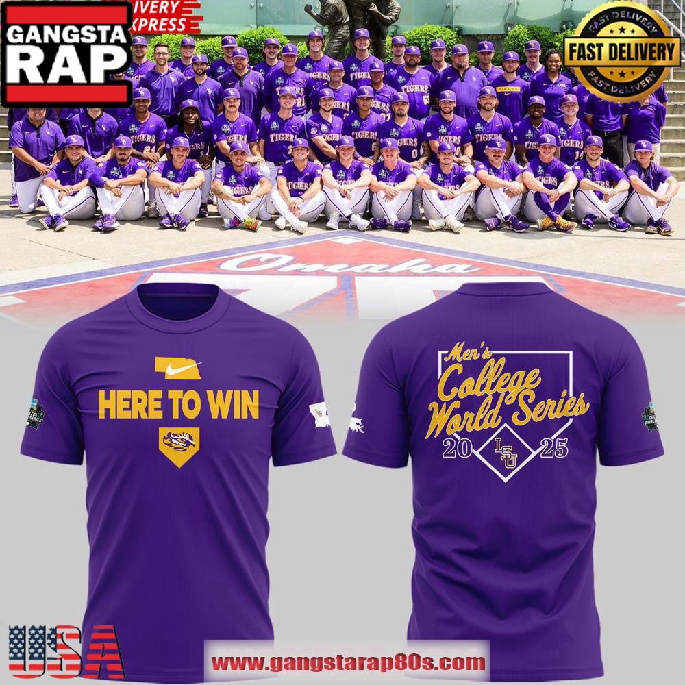 LSU Tiger Baseball Here To Win 2025 Unisex T-Shirt LSU Tiger Baseball Here To Win 2025 Unisex T-Shirt