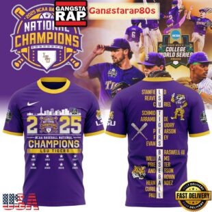 LSU Tigers 2025 NCAA Baseball National Champions All Over Print Hoodie T-Shirt